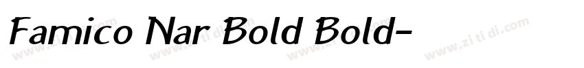 Famico Nar Bold Bold字体转换